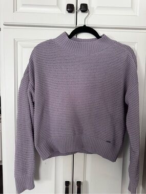Hollister Lavender Ribbed Crewneck Sweater - Women
